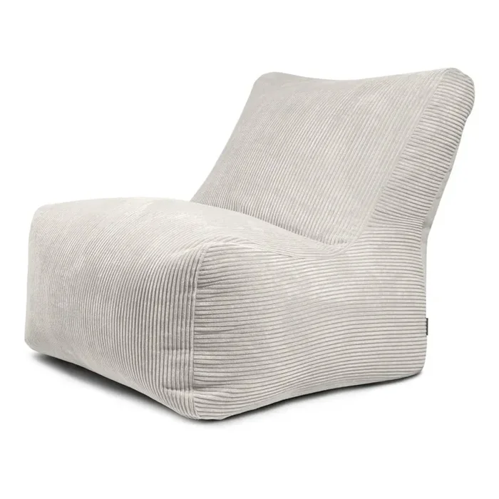SLOWDOWNPuof a sacco Seat 100 LoungeColor crema, larghezza totale 100 cm, profondità totale 120 cm, peso 13 kg, con rivestimento in velluto a coste