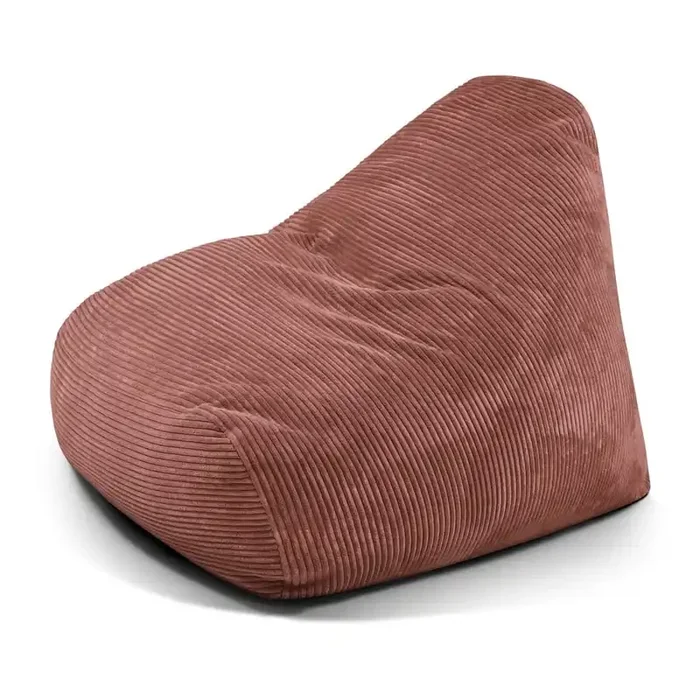 SLOWDOWNPuof a sacco Snug 100Color mattone, larghezza totale 110 cm, profondità totale 100 cm, peso 13 kg, con rivestimento in velluto a coste