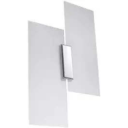 Sollux Lighting Fabiano lampada da parete 2×60 W bianco-cromo SL.0197
