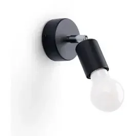 Sollux Lighting Fornes lampada da parete 1×60 W nero SL.1120
