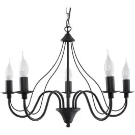 Sollux Lighting Minerwa lampada sospesa 5×40 W nero SL.0218