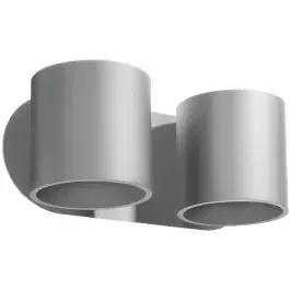 Sollux Lighting Orbis lampada da parete 2×40 W grigio SL.0661