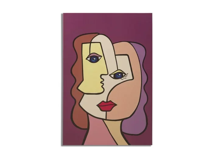 Stampa su Tela Viso 14, Multicolore, 60x3x90 cm, Epikasa