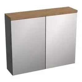 Strama Ovo armadietto 79.5×20.1×65.5 cm laterale sospeso grafite-rovere 12.401.03