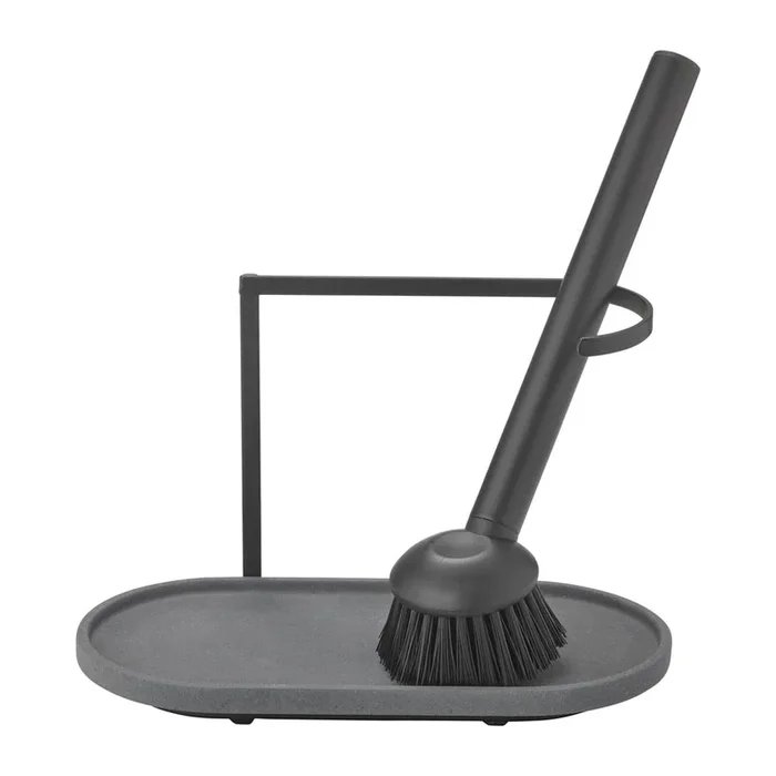 Supporto per detersivo Dhuva In calcestruzzo, grigio, 9×18 cm, altezza totale 11,5 cm