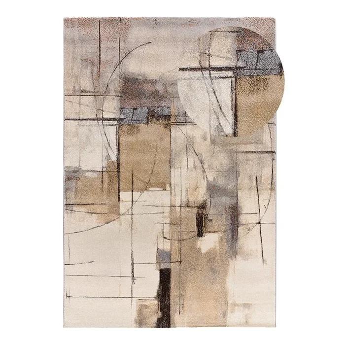 Tappeto Beruti Sintetico, a pelo basso, grigio/beige, 160×230 cm