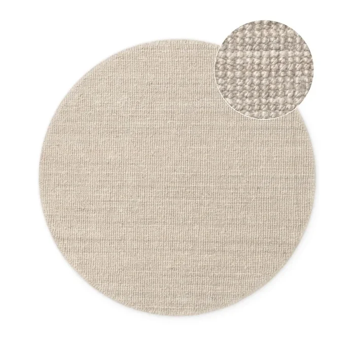 Tappeto Bouclé Jaipur In iuta, bouclé, a pelo piatto, rotondo, color crema, ø 160 cm