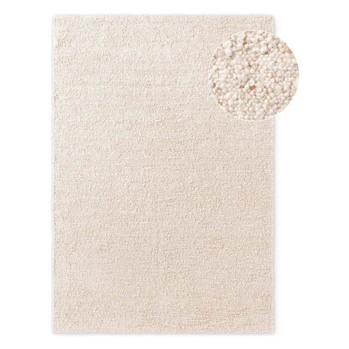 Tappeto Notting Hill Portobello Tessuto a mano, sintetico, bouclé, a pelo piatto, color crema, 160×230 cm