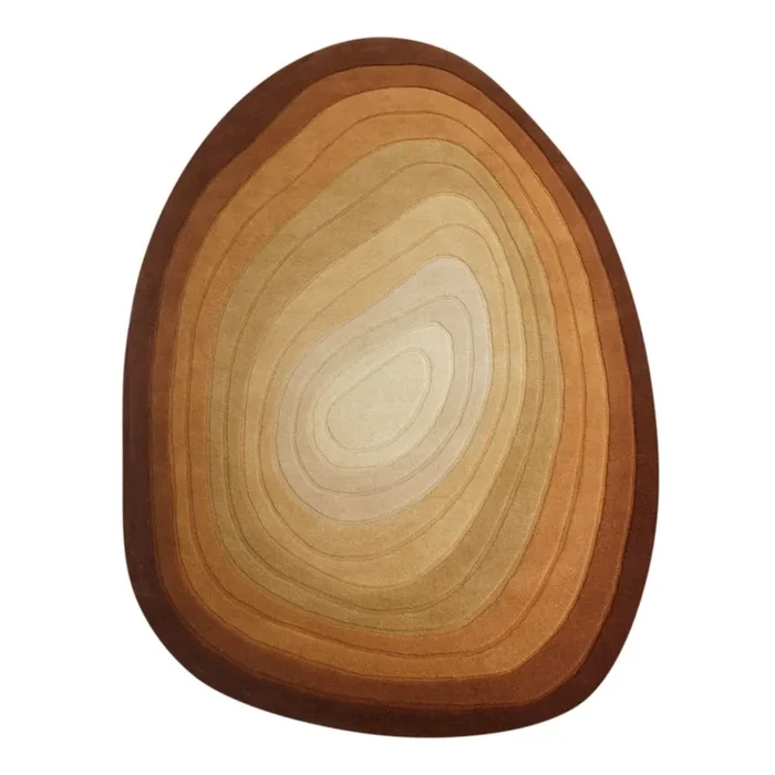 Tappeto Puddle Ombre Wool In lana, a pelo medio, color mattone, 200×290 cm