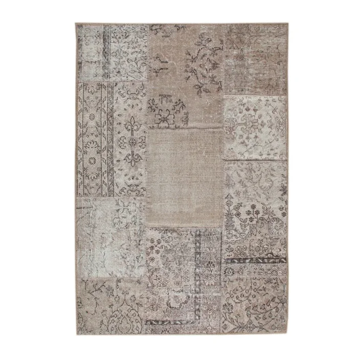 Tappeto Sintetico, a pelo piatto, marrone, 75×150 cm