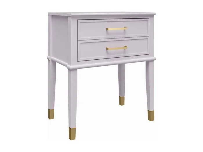 Tavolino con 2 cassetti in MDF viola