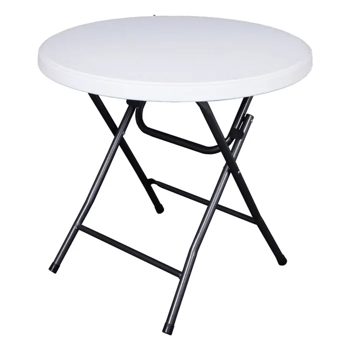 Tavolino da campeggio Mufaro 80×80 cm, altezza totale 76 cm