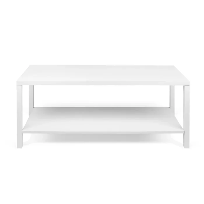 Tavolino da salotto Bianco, 40×104 cm, altezza totale 45 cm