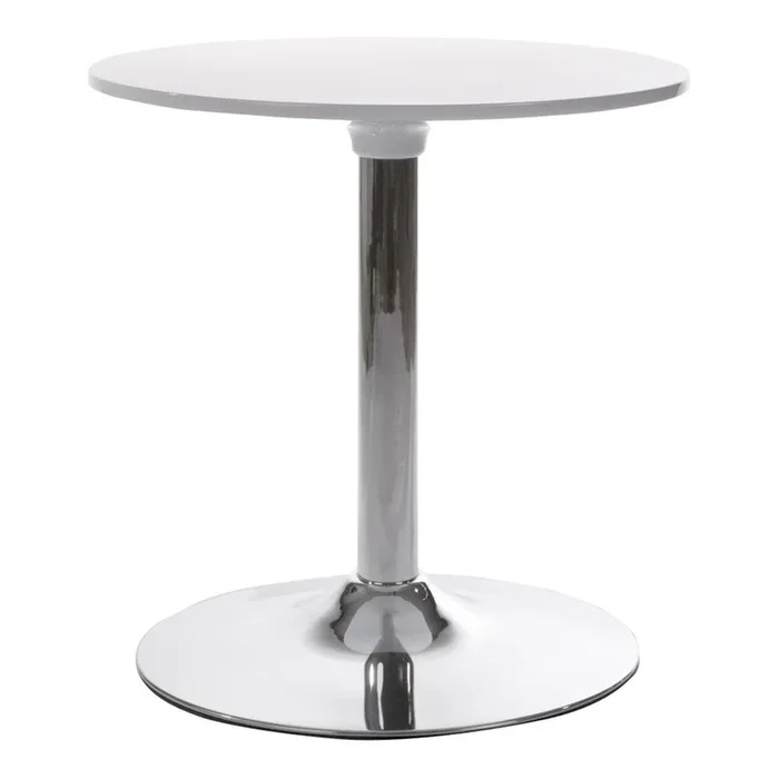 Tavolino da salotto Bianco/grigio, ø 54 cm, altezza totale 60 cm