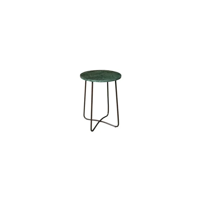 Tavolino Emerald Verde/dorato, ø 41 cm, altezza totale 55 cm
