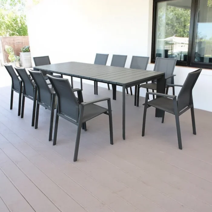 Tavolo allungabile con struttura in alluminio 200/250x100xH75 cm Brollin