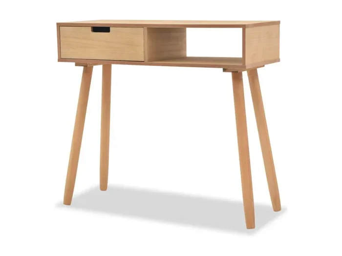 Tavolo consolle Legno di pino massiccio 80 x 30 x 72 cm Marrone