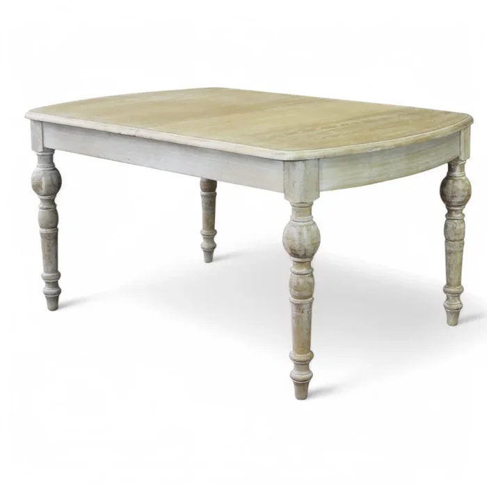 Tavolo cross round estensibile in legno marrone 150/190x100xH76 cm naturale