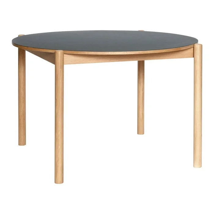 Tavolo da pranzo Oblique In rovere massiccio, ø 115 cm