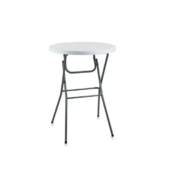 Tavolo Fiesta Pieghevole Bianco Tondo 80×110 Cm
