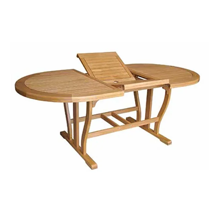 Tavolo Ovale Allungabile In Acacia 120/160×70 Cm