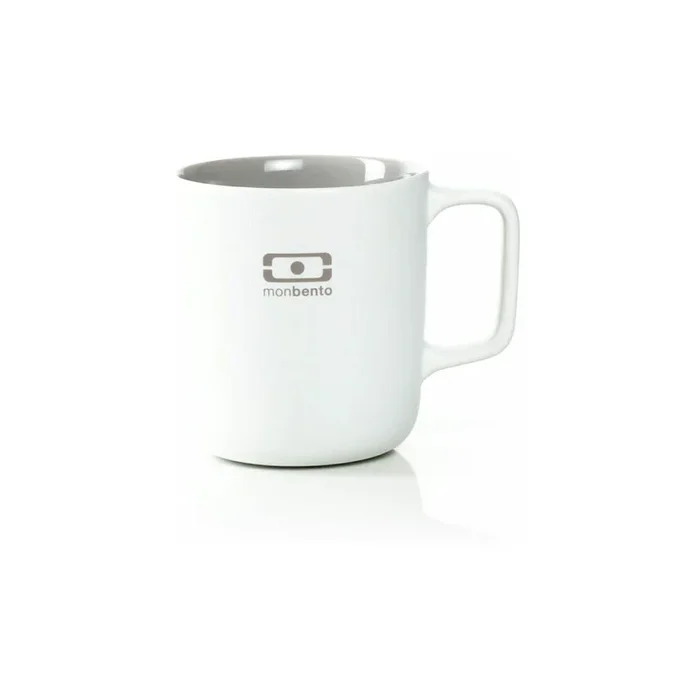 Tazza 350 ml, bianca/grigia