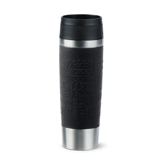Tazza da viaggio Travel Mug N2020210 360 ml, in acciaio inox, nera