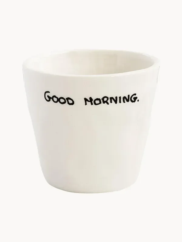 Tazzina da caffè dipinta a mano Good Morning