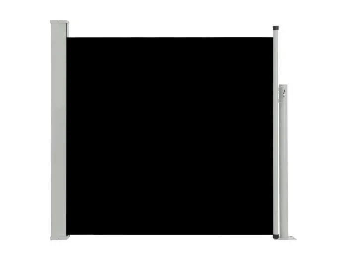 Tenda da sole schermata laterale retrattile per la privacy per patio giardino terrazza balcone schermo di protezione visiva 170 x 300 cm nero 02_0007317