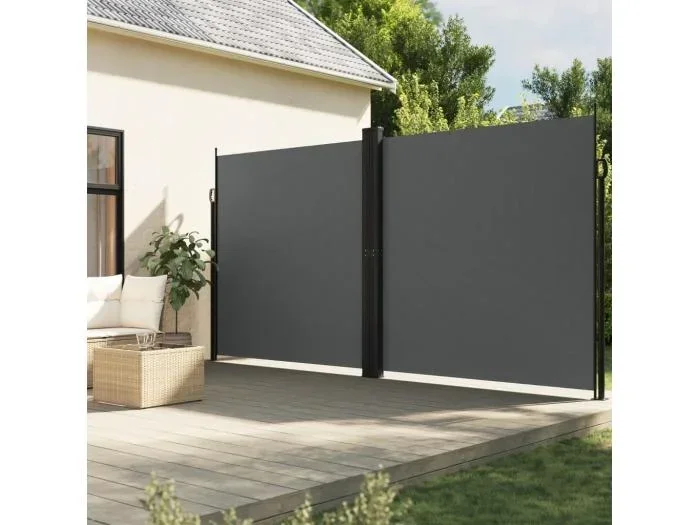 Tenda laterale retrattile antracite 200×1000 cm