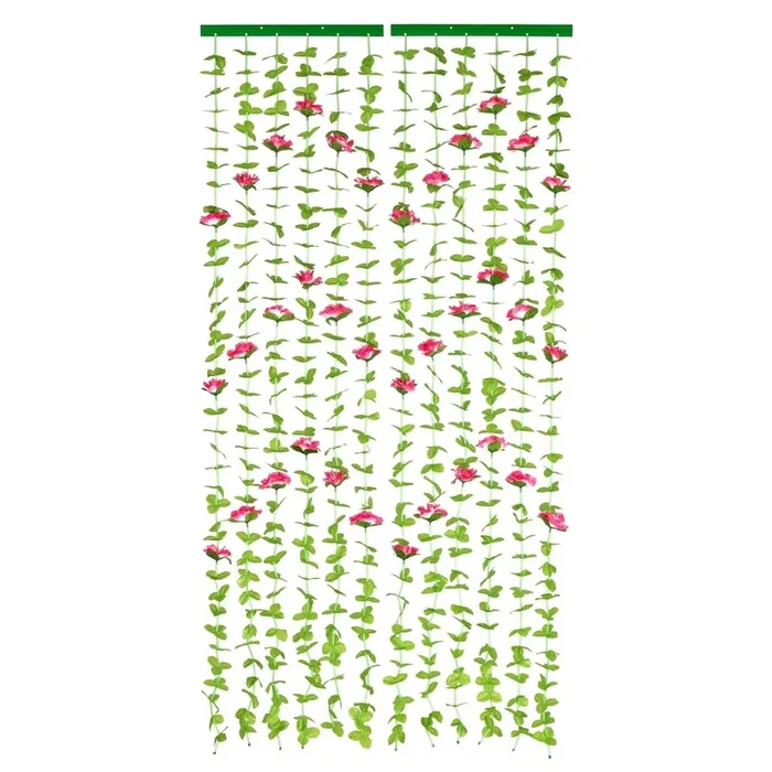Tenda Roses Per porta, rossa/verde, 90×190 cm