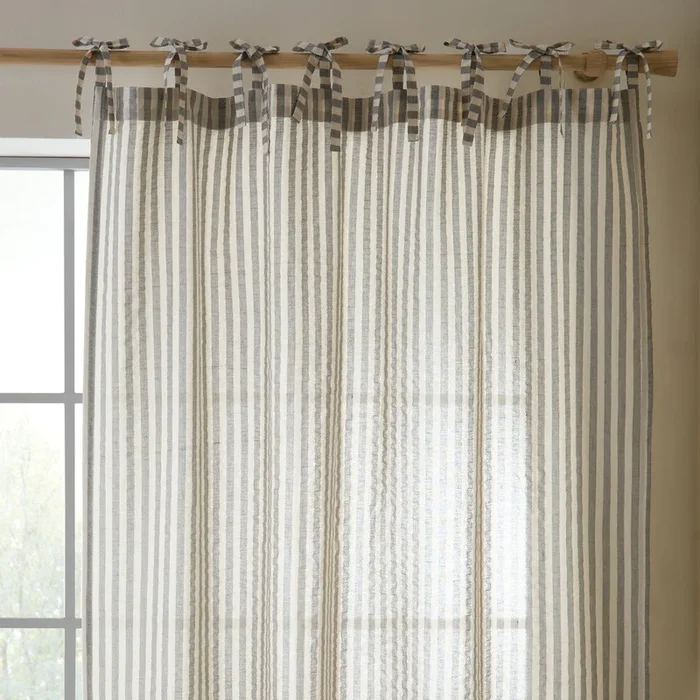 Tenda Zanzibar Woven Stripe Adatta per bastone, con fantasia a strisce, grigia, 140×183 cm
