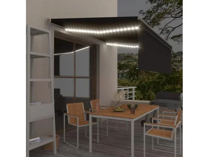 Tendalino e oscurante retrattili e LED 4×3 Antracite