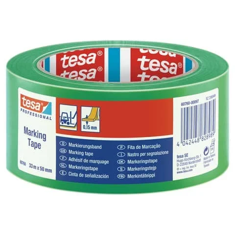 TESA – Nastro per segnalazioni in pvc flex® 60760 rivestito gomma resina 50mmx33m verde – 60760-00097-15