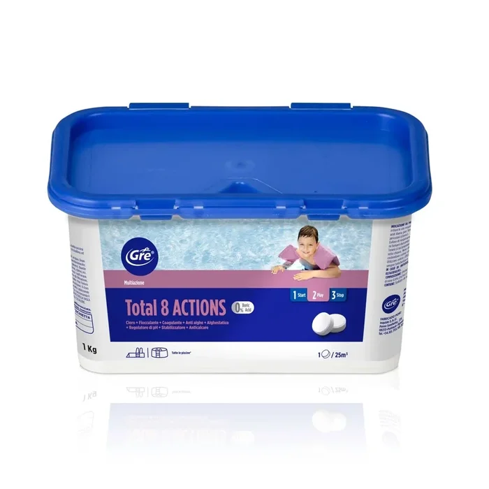 Trattamento Per Piscina 8 Azioni 1kg