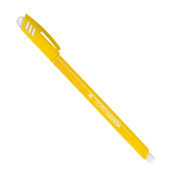 TRATTO – Penna sfera cancellabile cancellik 1,0mm giallo – 826109 – Confezione da 12 PZ