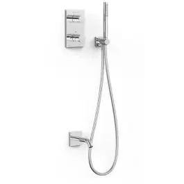 Tres Therm-Box set per vasca e doccia da incasso con termostato cromo 06225006