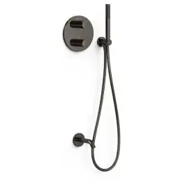 Tres Therm-Box set per vasca e doccia da incasso con termostato nero 26225006KM