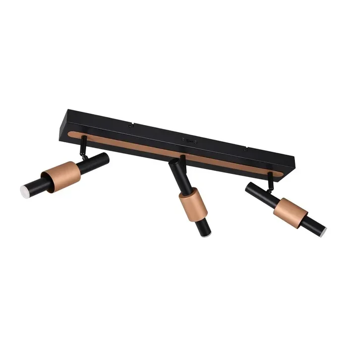 Trio SelectFaretto IkarisLED, in metallo, nero/color bronzo, 20,5×63 cm