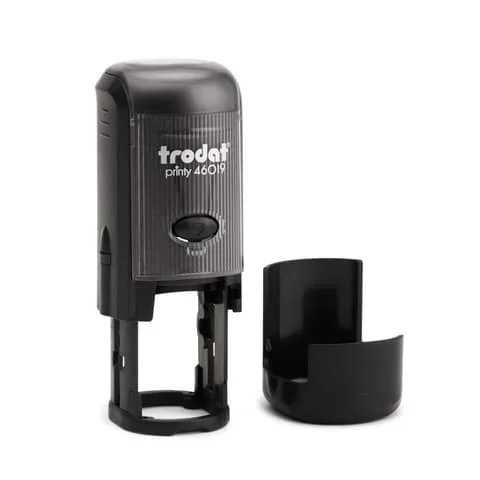 TRODAT – Printy 46025 timbro di testo personalizzato fino a 6 righe nero dim. Max personalizzazione ø 25 mm -14085 – 46025P