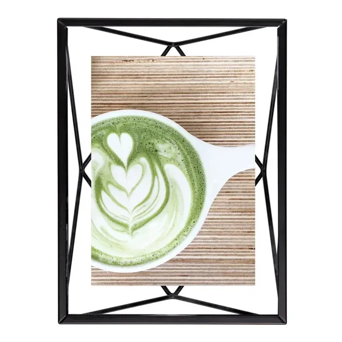 UmbraCornice Prisma20x15 cm, verticale con sostegno/da appendere, in metallo, nera, dimensioni foto 10×15