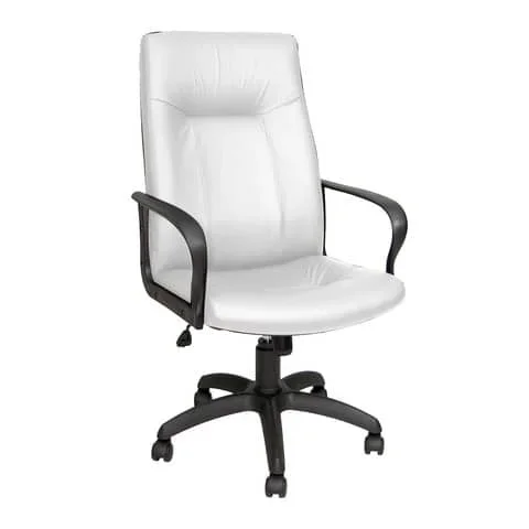 UNISIT – Poltrona direzionale girevole eridanus erp eco smart schienale alto – rivestimento ecopelle bianco – ERP/KQ
