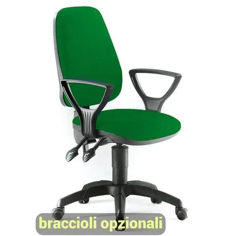 UNISIT – Sedia operativa girevole leda lday eco smart – schienale alto – rivestimento eco verde – LDAY/EV