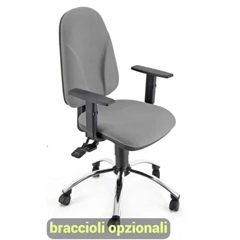 UNISIT – Sedia operativa girevole team tmsyc eco smart – schiuma sagomata – rivestimento fili luce grigio – TMSYC/F14