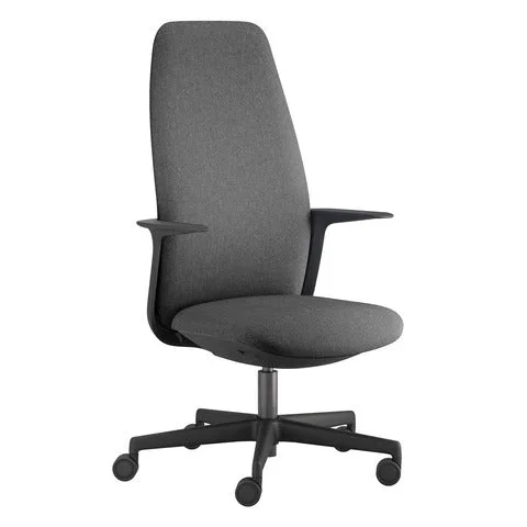 UNISIT – Seduta semi-direzionale ergonomica levita con braccioli tessuto convert antracite7616 – LVA/D7T