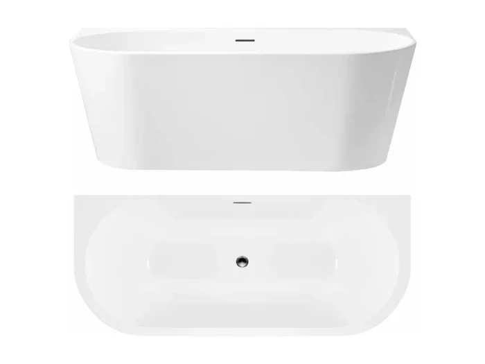 Vasca Bagno A Parete Acrilico Rea Capri 170Cm White