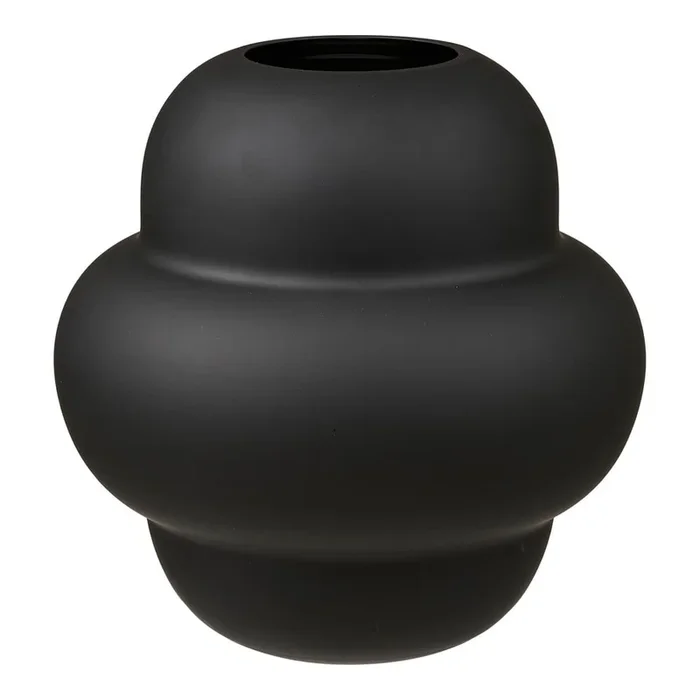Vaso Vera In vetro, nero, ø 21 cm, altezza totale 20 cm