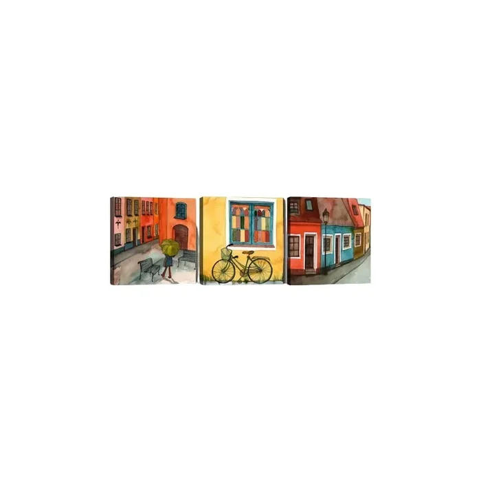 Vavien ArtworkSet di dipinti City Vibe30x30 cm, 3 pz