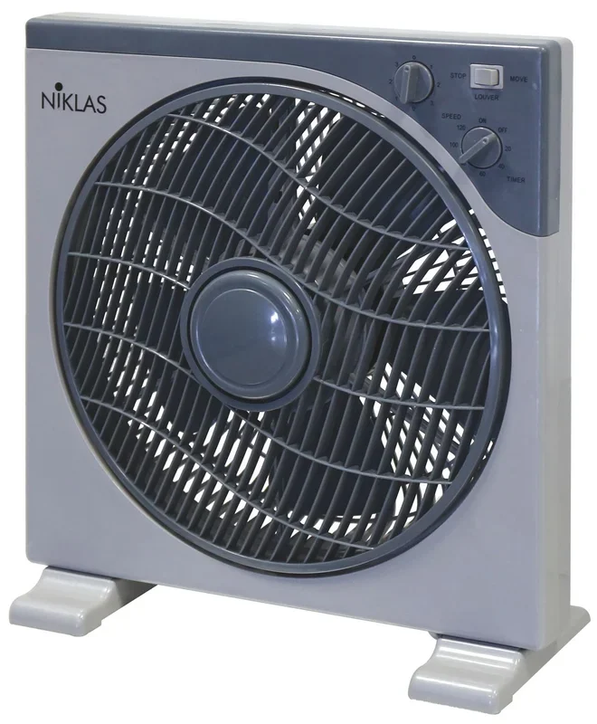 Ventilatore da tavolo a 5 pale e 3 velocità con griglia controrotante Boxfan Niklas