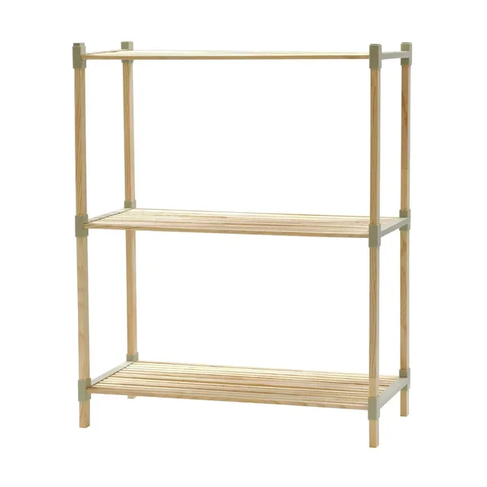 VESTIAMO CASA – Scaffale Multiuso in legno 3 ripiani FixWood – h82x66x32 cm